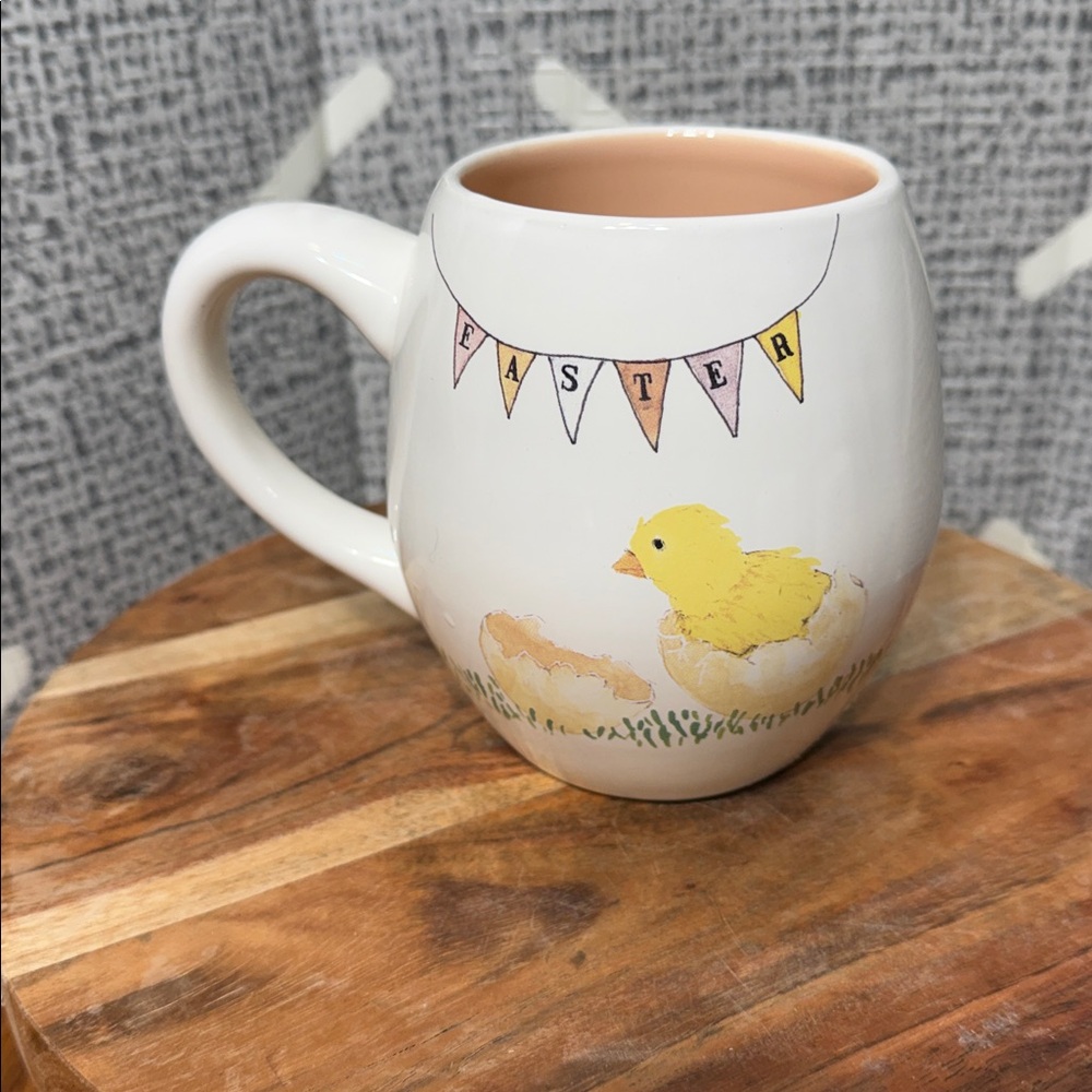 Rae Dunn Happy Easter Mug, chick and egg mug